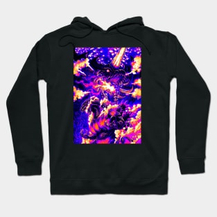 Retro Godzilla Fire Hoodie